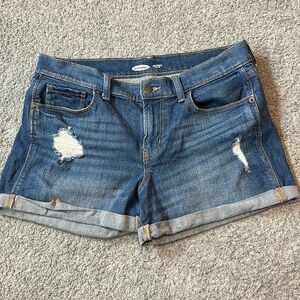 Women’s Old Navy blue distressed jeans shorts